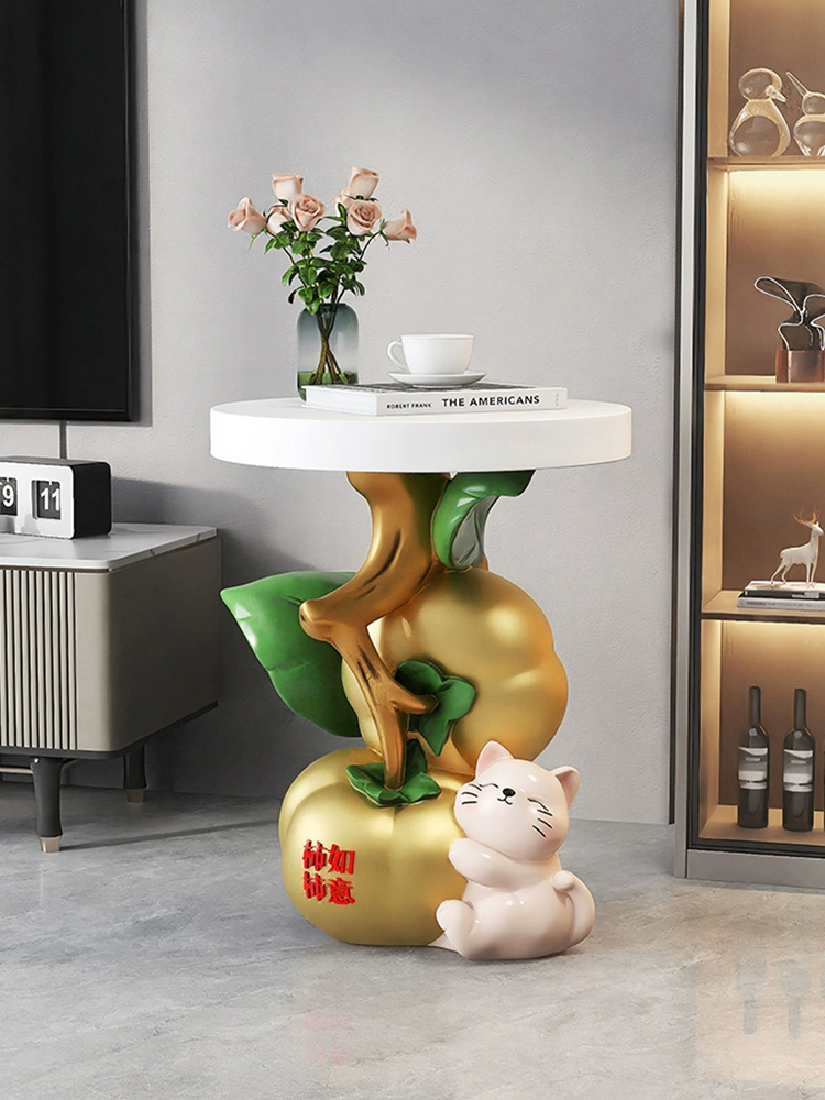 クリエイティブ像サイドテーブル家の装飾リビングルーム大きな祝 - Resin Art Coffee Table のレビューと価格