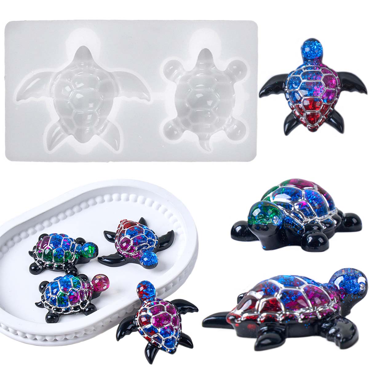 3D ウミガメキーホルダーシリコーン型 DIY 海洋テーマ動 - Resin Art Kit With Molds のレビューと価格
