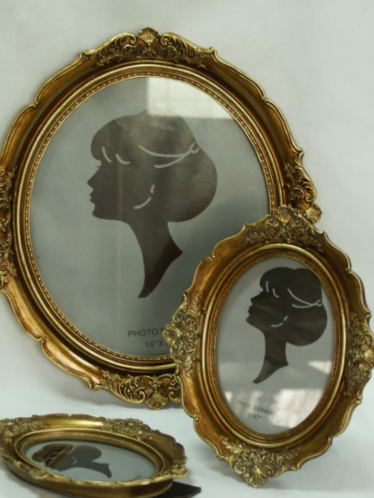 楕円形の装飾フォトフレームリビングルームレトロスタイルアート - Resin Art Photo Frame のレビューと価格