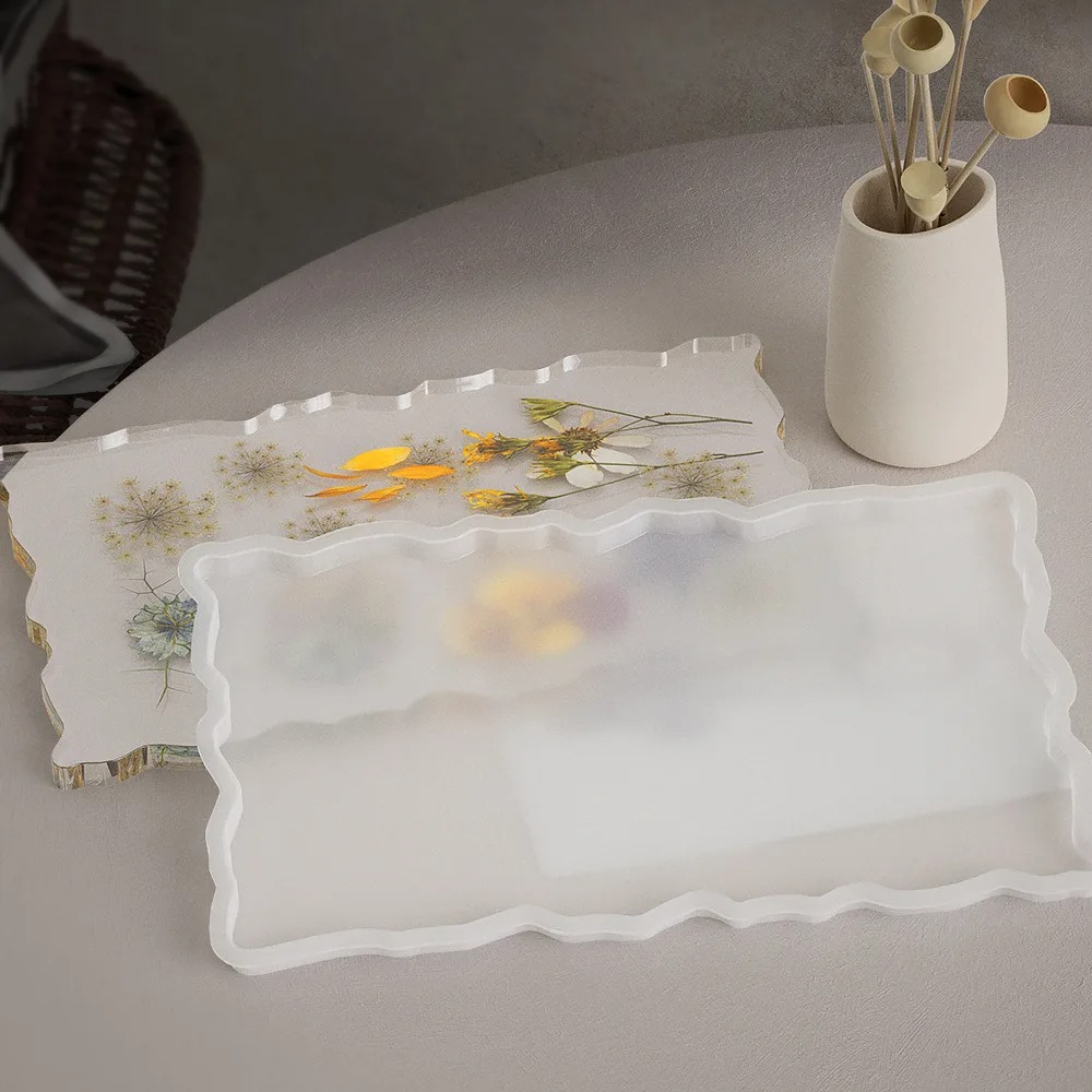 トレイエポキシ樹脂シリコンモールドDIY大型長方形ティープレ - Resin Art Kit With Molds のレビューと価格