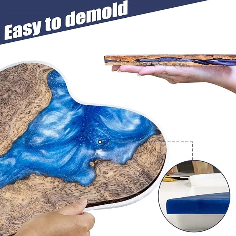 大型樹脂テーブルモールド 24 インチエポキシリバーテーブル - Resin Art Coffee Table のレビューと価格