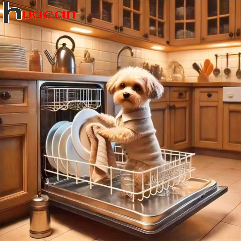 華燦新作 ダイヤモンドペインティング 可愛い犬 5D DIY - Resin Art Kitchen のレビューと価格