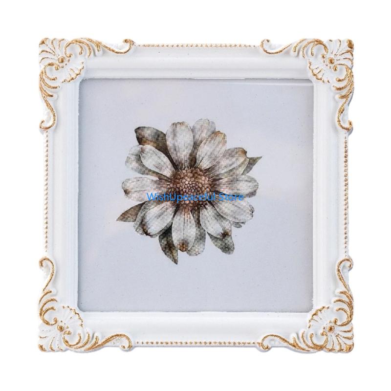 34YA レトロなフォトフレーム、装飾フォトフレームアンティ - Resin Art Photo Frame のレビューと価格