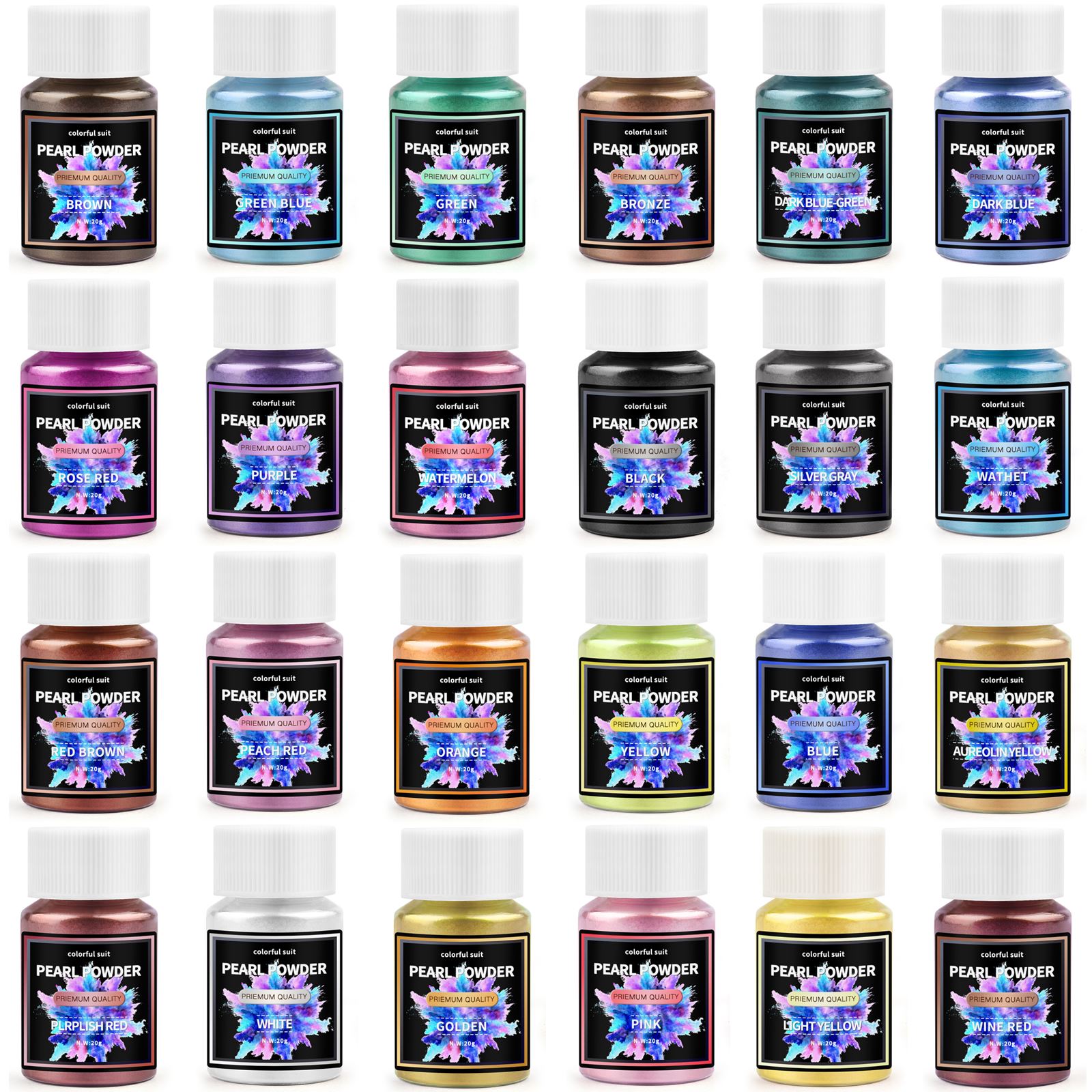 20 ミリリットル化粧品グレードの真珠光沢のある天然雲母鉱物 - Pearl Powder Resin のレビューと価格