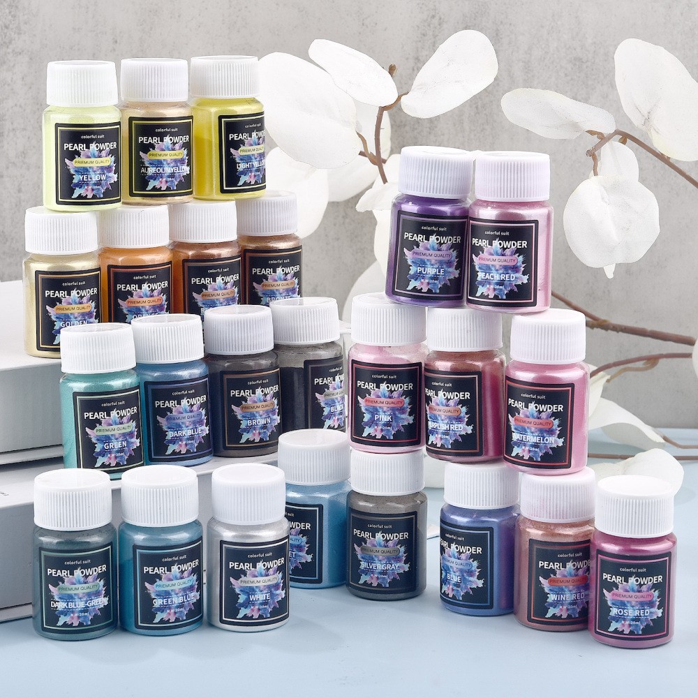 20 ミリリットル化粧品グレードの真珠光沢のある天然雲母鉱物 - Pearl Powder Resin のレビューと価格